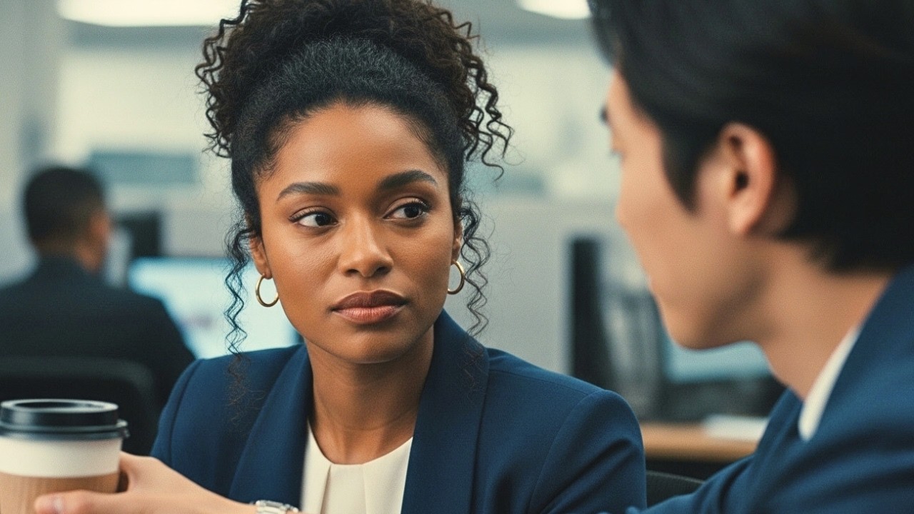 They joked at work like nothing mattered — until her smile cracked for one second