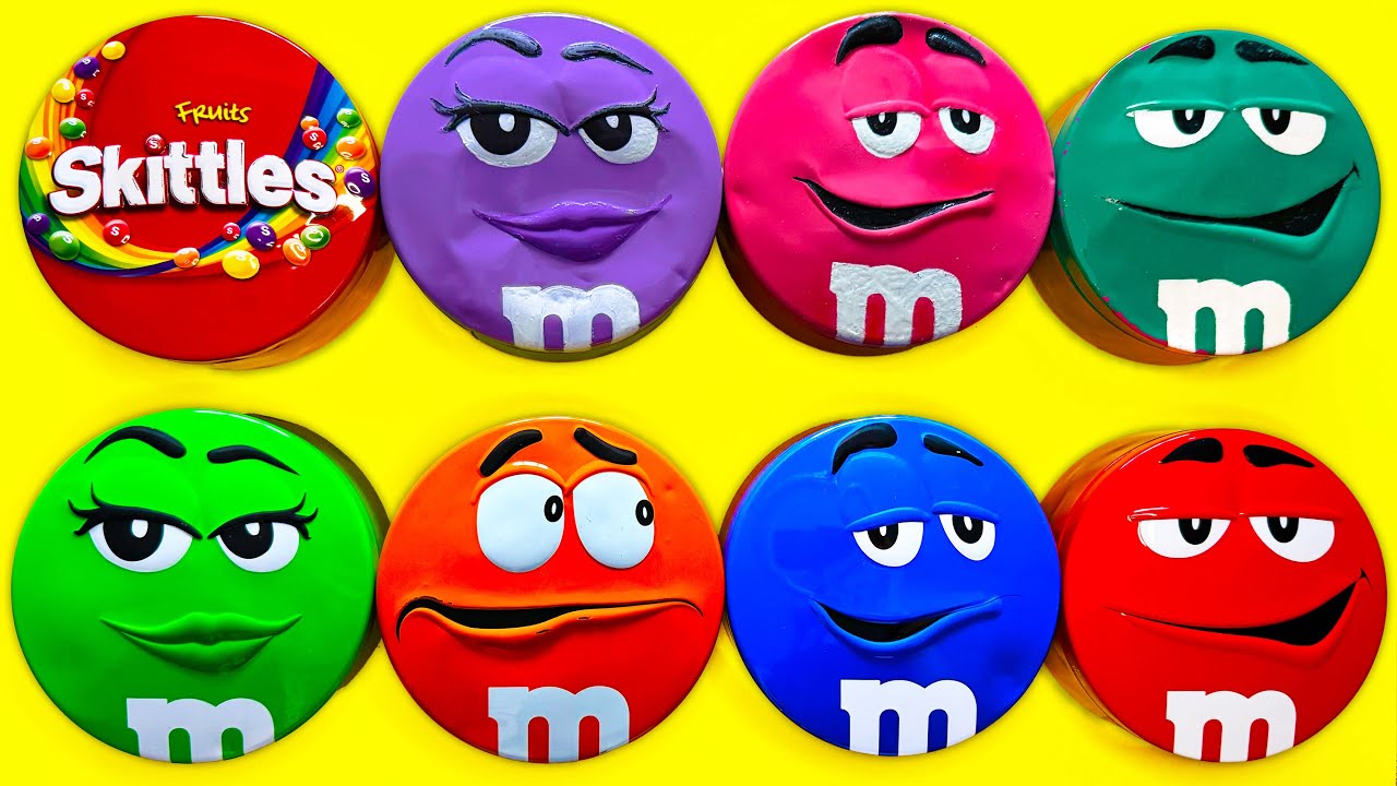 Satisfying Video | ASMR Unpacking Rainbow Skittles and Delicious M&M'S Candy From Mystery Containers