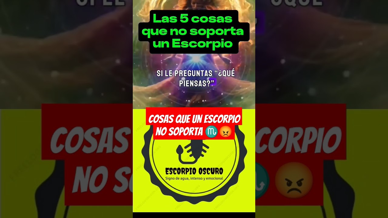 Cosas que un Escorpio no soporta #escorpio #traicionado #mentiras #astrologiaescorpio
