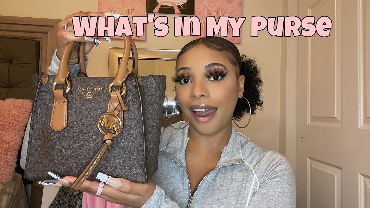 Another What’s In My Purse (Micheal kors kris satchel Bag)🤍 #michealkors #whatsinmybag
