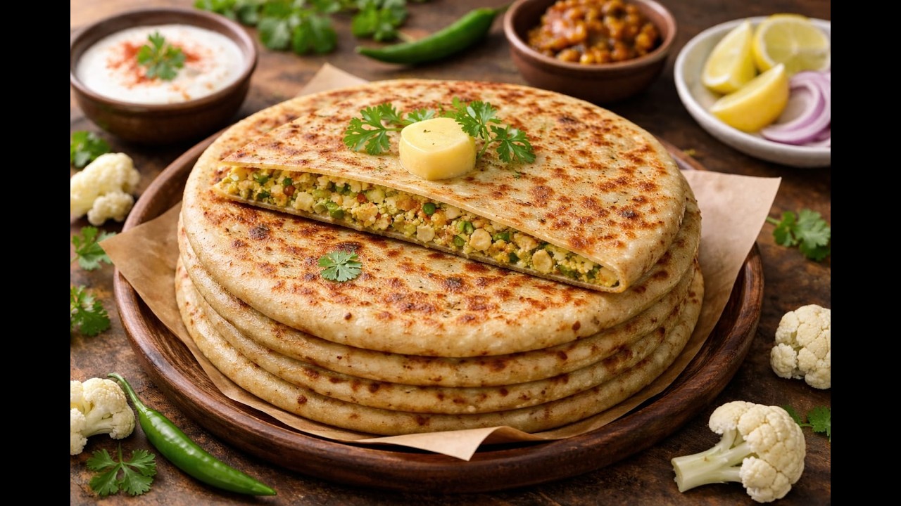 Crispy Gobhi Paratha 😋”“Easy Breakfast Recipe”Soft & Tasty Gobhi Paratha