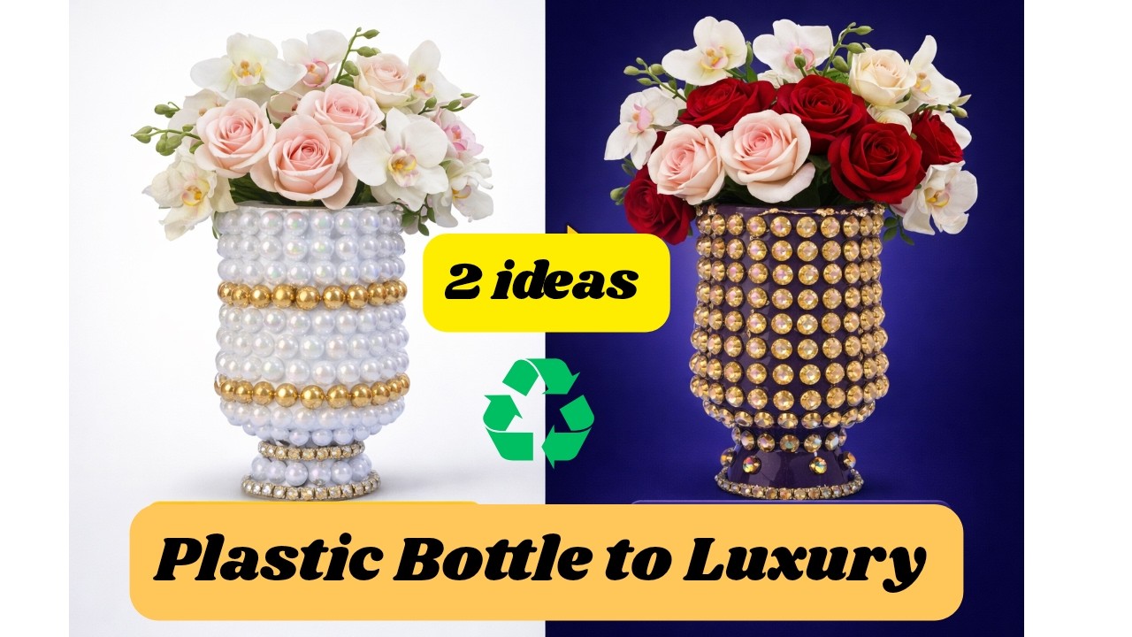 Turn Plastic Bottle into Elegant Vase | DIY Home Decor