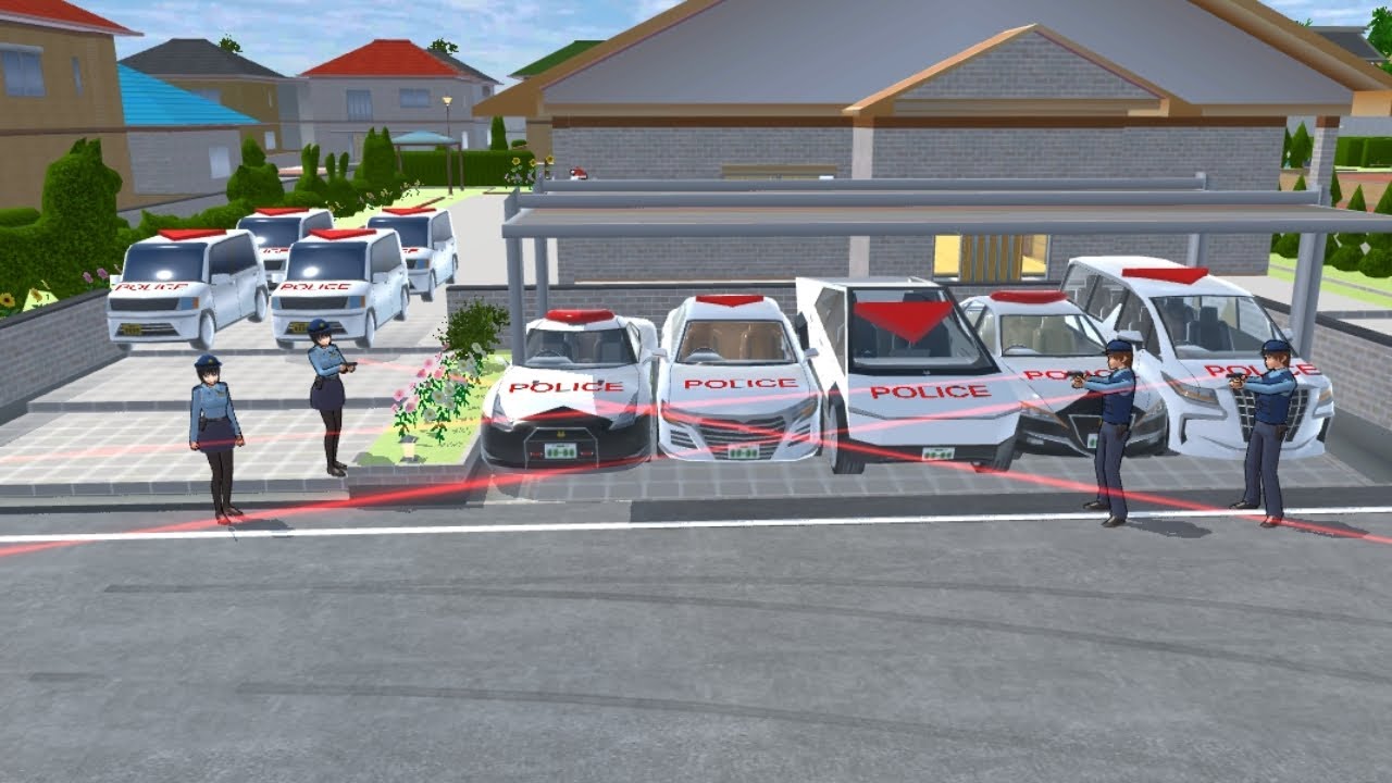 Collection all Police Cars 🚓🚨🚔 at Girl House 🏠🏡 Sakura School Simulator 