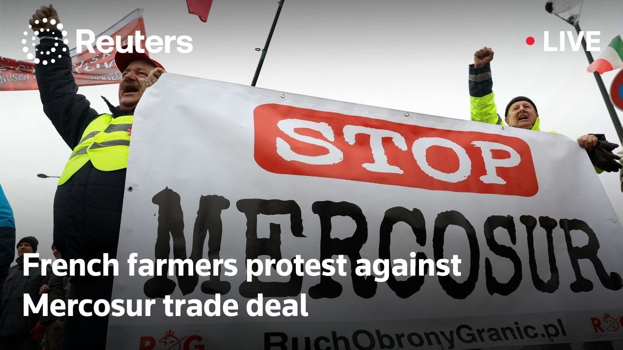 LIVE: French farmers protest against Mercosur trade deal