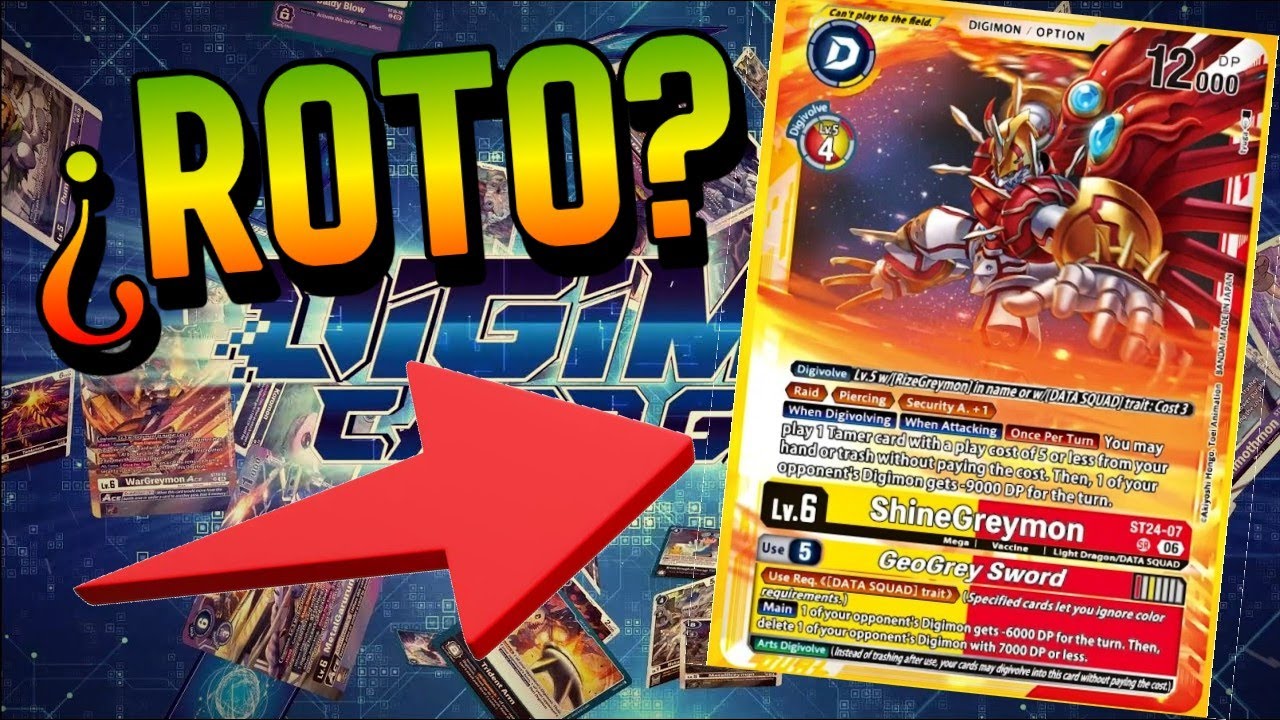 NUEVA Mecánica de Digimon Card Game (ShineGreymon St24) | ¿Romperá el juego?