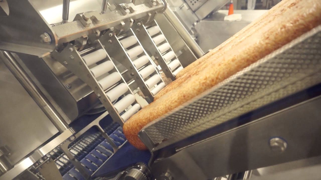 TEXTOR &ndash; TS700 slicer line with autoloading for 3x square poultry ham
