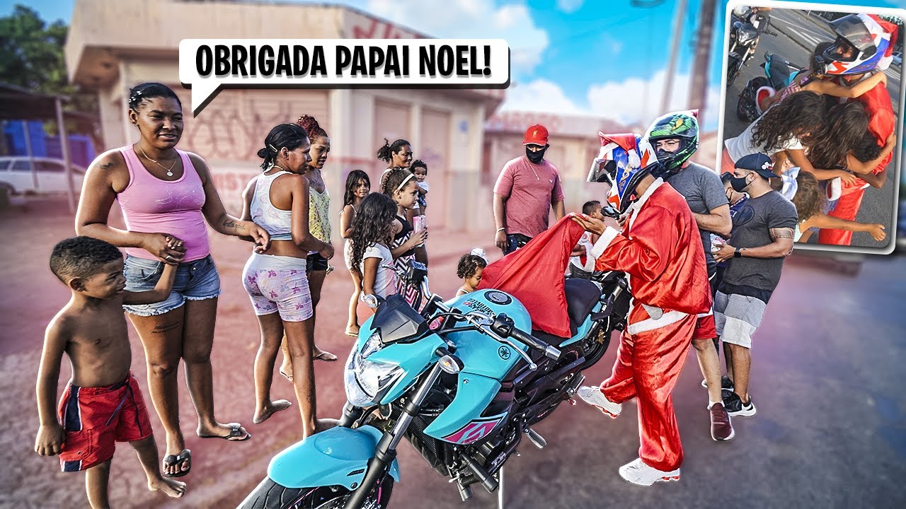 PAPAI NOEL DE XJ6 ENTREGANDO PRESENTES NO NATAL *Para as Crianças*
