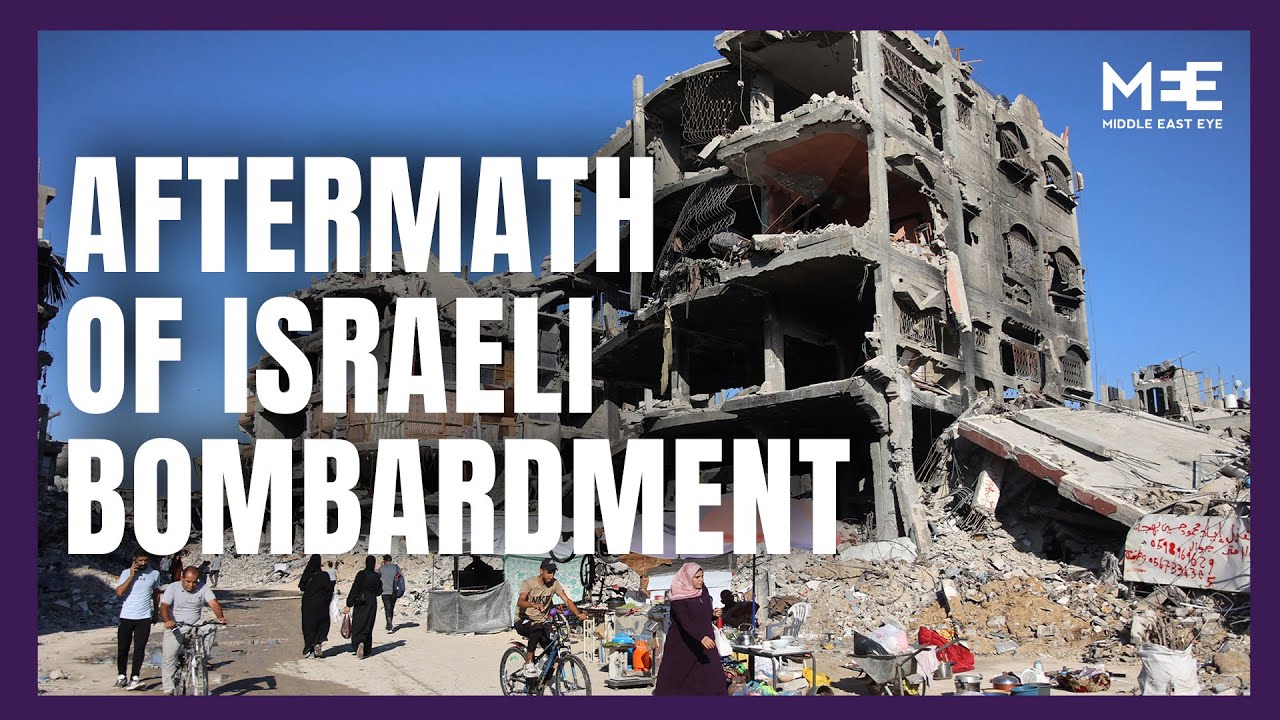 Footage shows aftermath of Israeli bombardment in northern Gaza