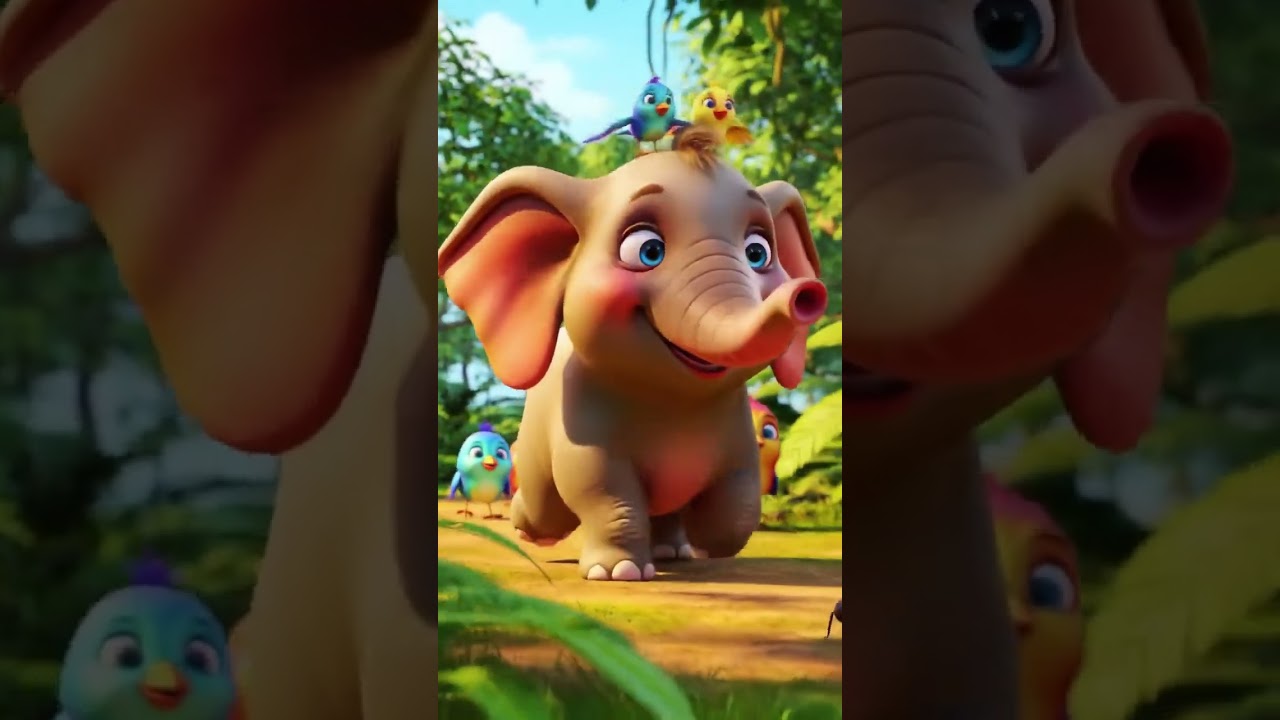 elephant tummy time #cartoon #video #youtubeshorts #animation