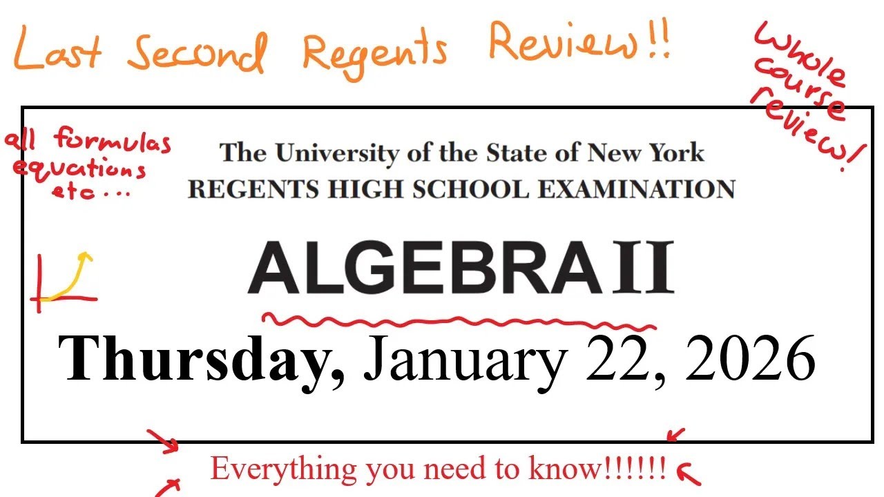 JANUARY 2026 Ultimate Algebra 2 Regents Review | EVERYTHING YOU NEED TO KNOW (whole course review)
