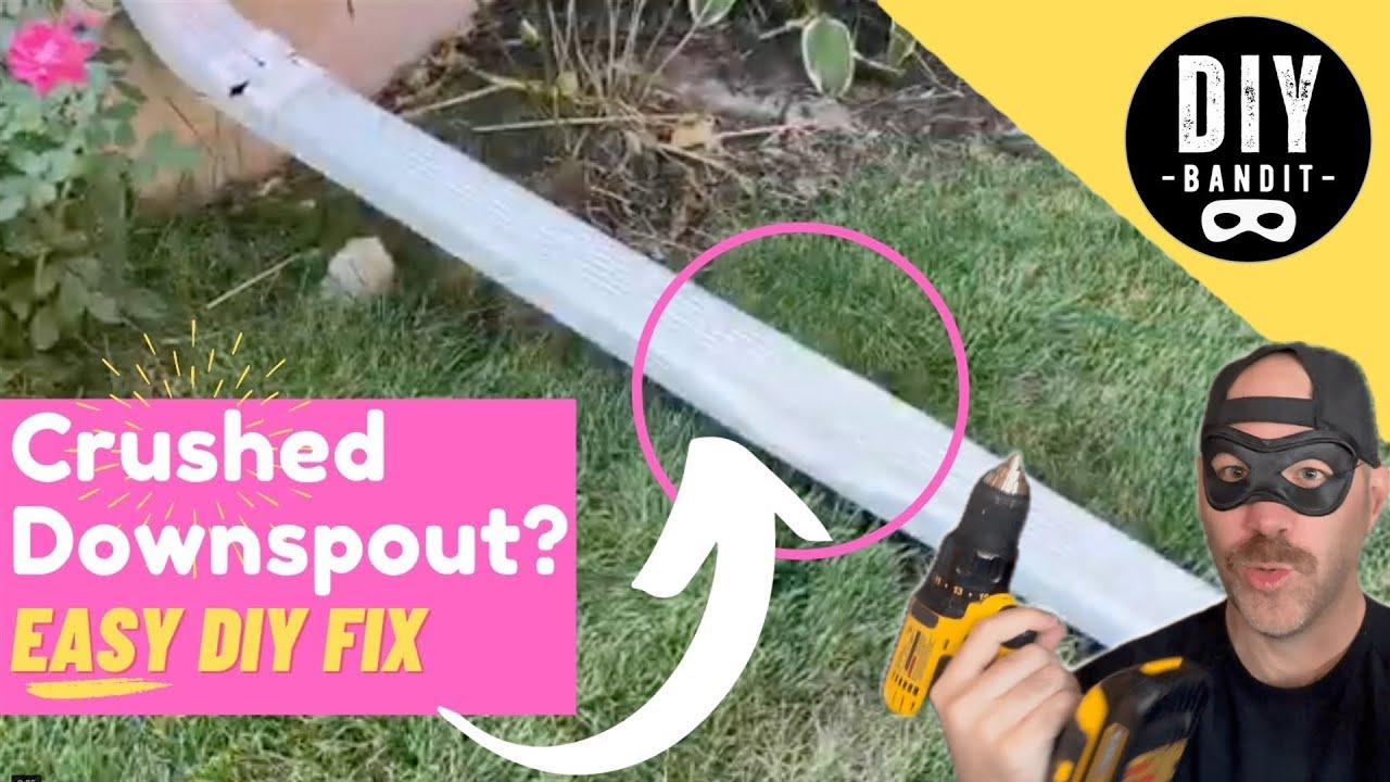 🔥 How to DIY Fix a Metal Downspout Extension➔ Quickly Repair Dented, Crushed, or Stepped-On Gutter