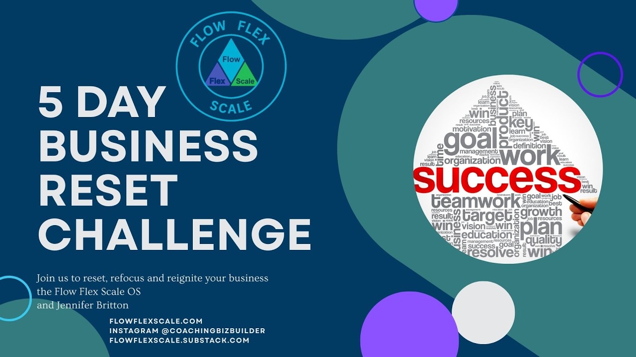 An invite to the 5-Day Business Reset Challenge with Jennifer Britton   March 16 - 20 2026