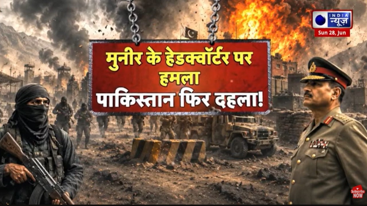 Pakistan War :  पाकिस्तान में बड़ा धमाका! मुनीर के हेडक्वॉर्टर पर हमला | War | India News