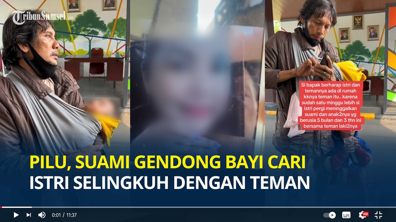 Pilu, Suami Gendong Bayi di Tambun Cari Istri Selingkuh dengan Teman, Seminggu Tak Pulang