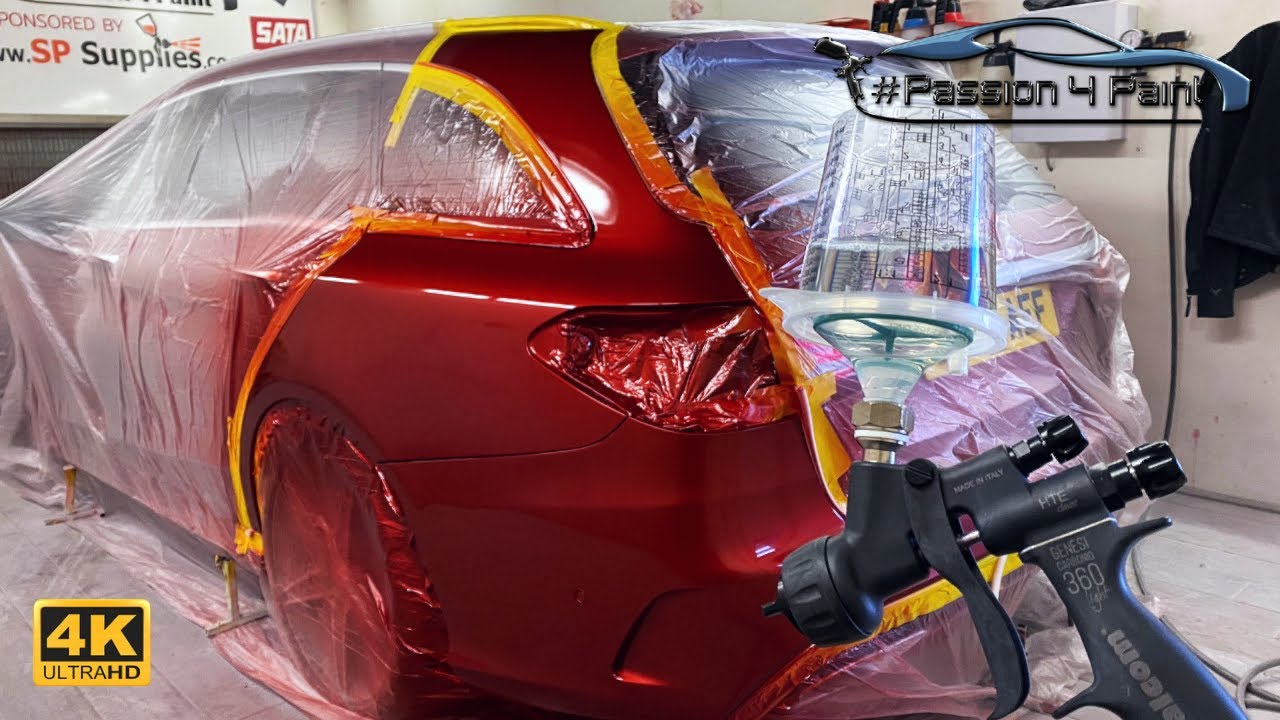 Mercedes spray painting with the walcom ego 190 and carbonio 360