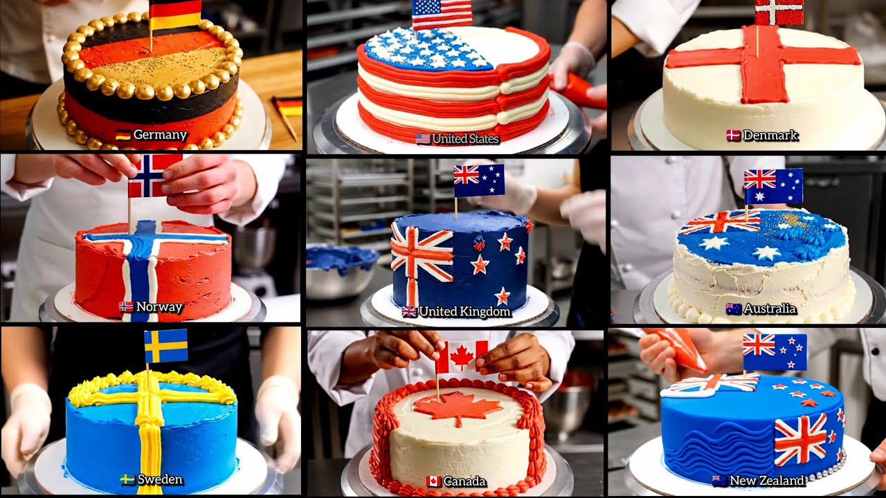 Which Country's Flag Cake Would You Like To Make? Part 1