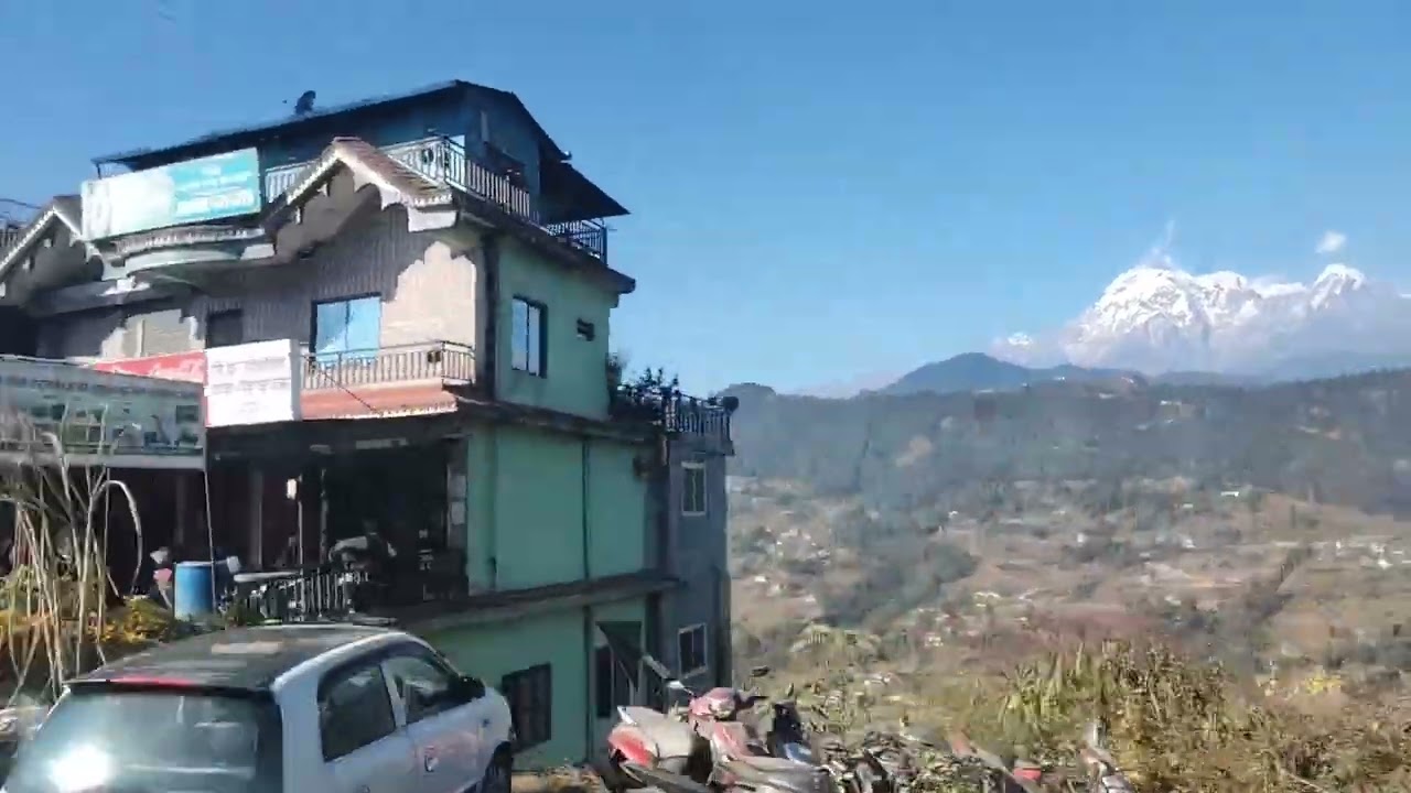 Most beautiful view of himalayan hills from nepal 
