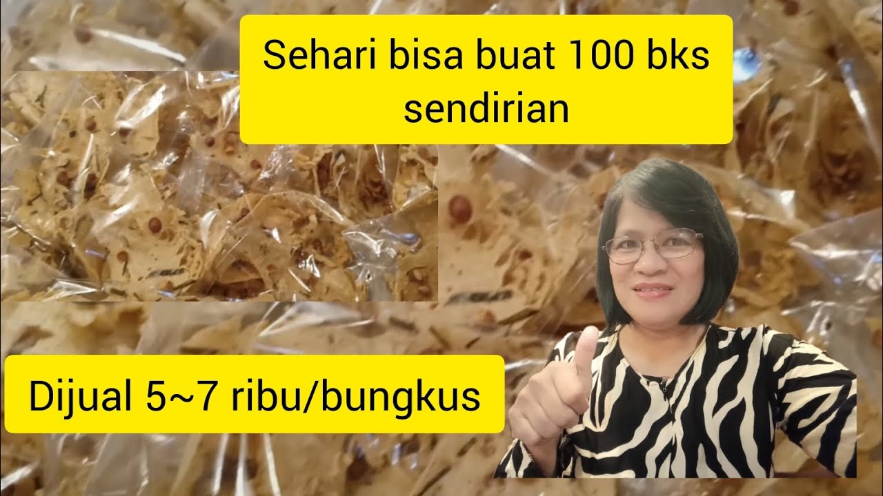 USAHA RUMAHAN IBU IBU || BIKIN REMPEYEK 100 BKS SEHARI SENDIRI#rempeyek