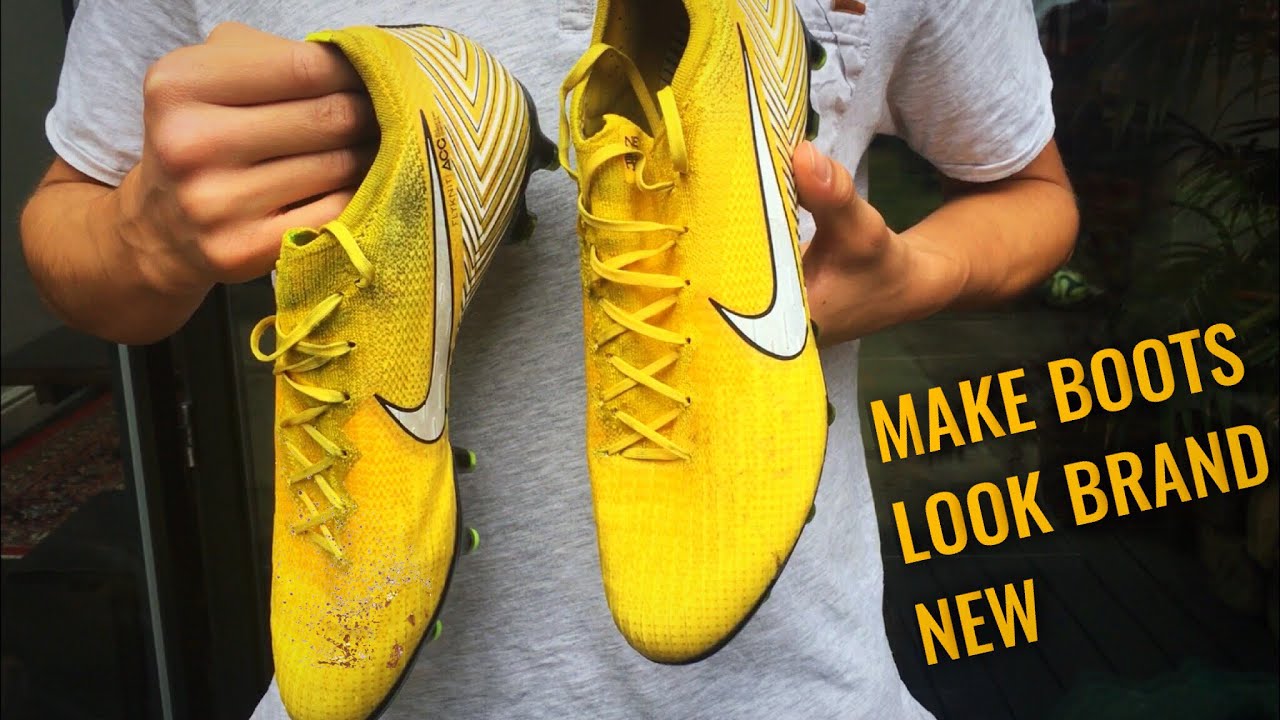HOW TO CLEAN YOUR FOOTBALL BOOTS! Make them look BRAND NEW! football tutorials! Nike football