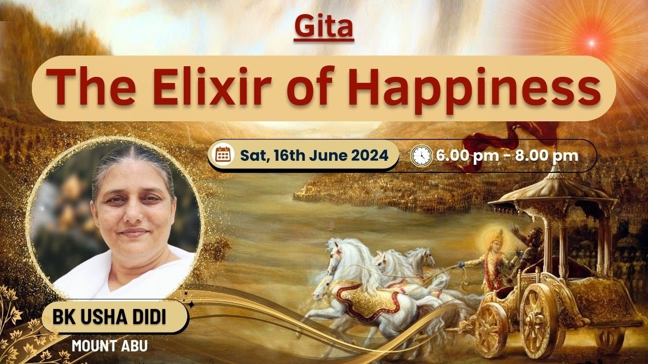 Live: Gita - The Elixir of Happiness | USHA DIDI | 6.00 pm | Sun, 16-6-24 | Shanti Sarovar Hyd