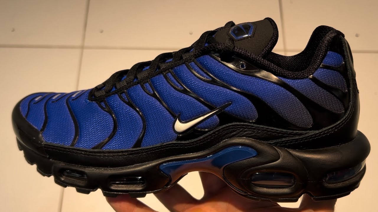 Nike Air Max Plus Premium Black Racer Blue Shoes
