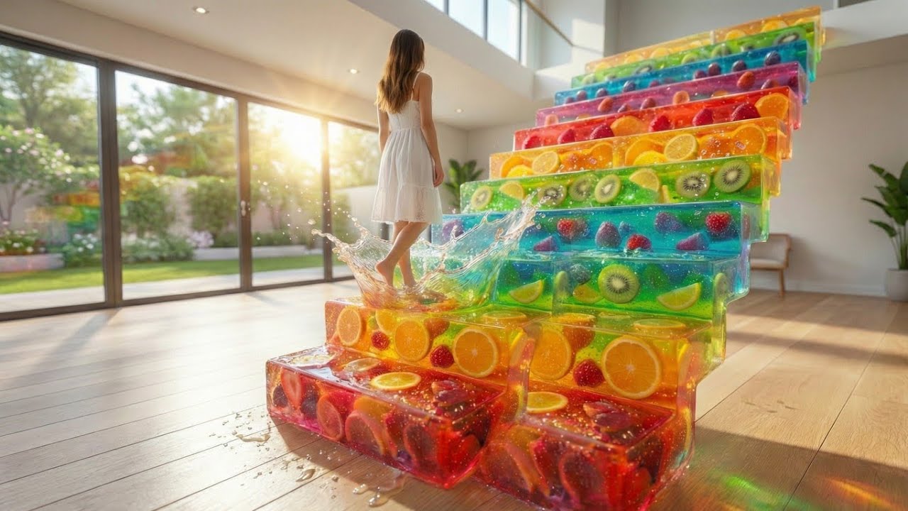 Which Crazy Stairs Would You Take? 🌈 Oddly Satisfying AI ASMR (Jelly, Glass & Slime)