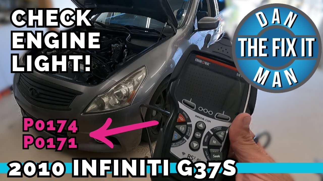 2010 Infiniti G37S Running Rough DTC P0174 & P0171 System Too Lean -(Easy Fix) Innova 5610