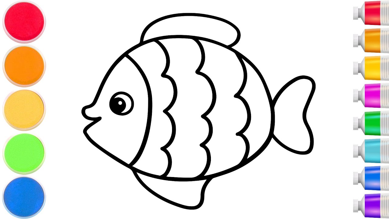How to Draw a cute Fish | Step by Step