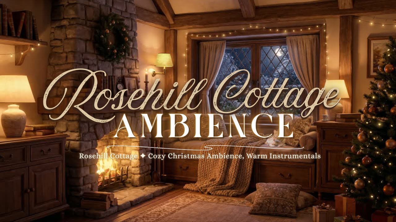 The Holiday&ndash;Inspired Rosehill Cottage 🎄 Soft Winter Ambience & Fireplace ASMR