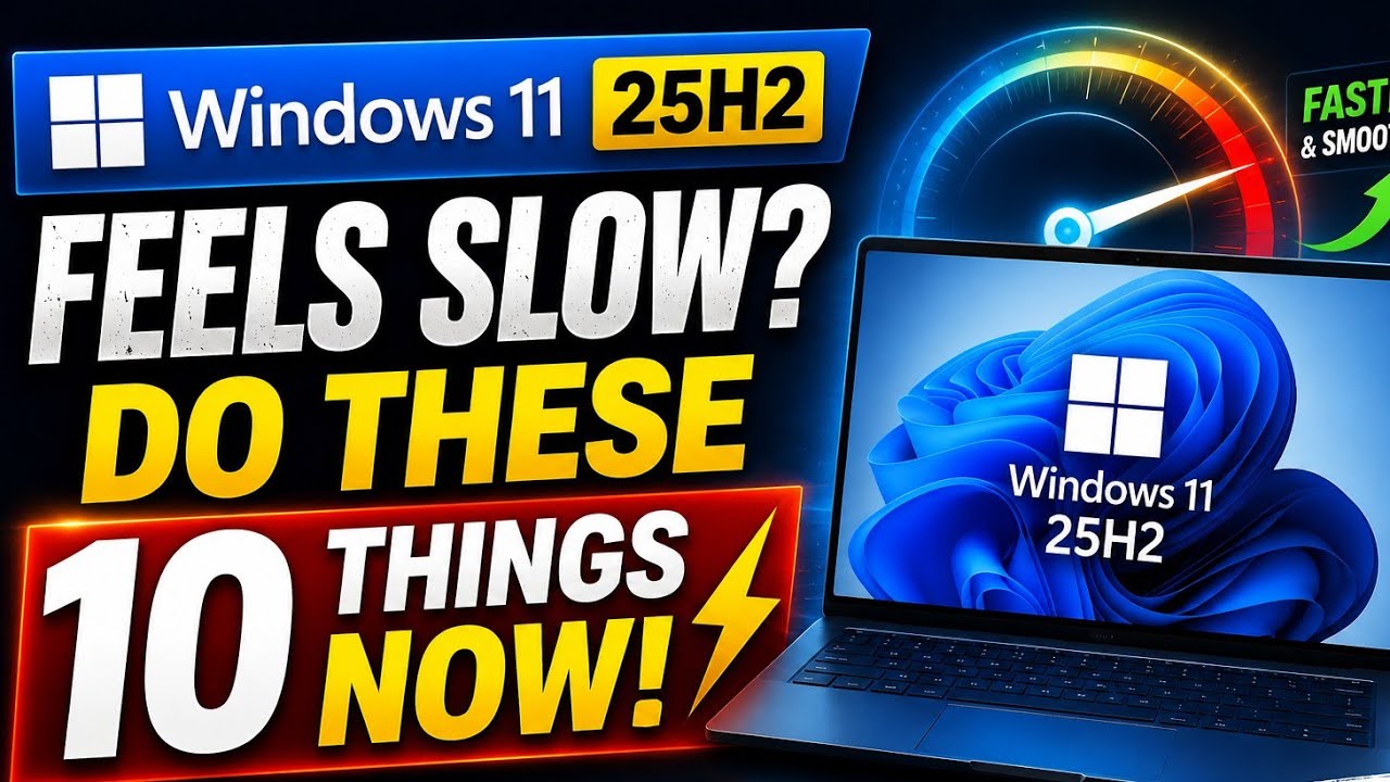 Just Installed Windows 11 25H2? Do These 10 Things to Boost Speed