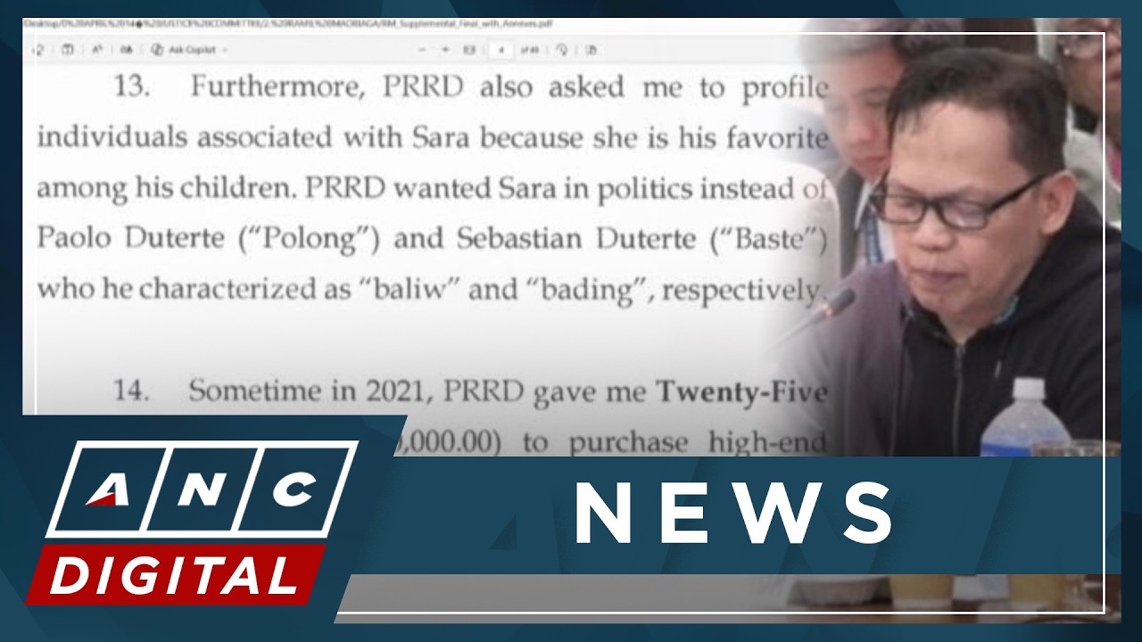 Madriaga: Ex-Pres. Duterte wanted Sara in politics, he was his 'favorite' | ANC