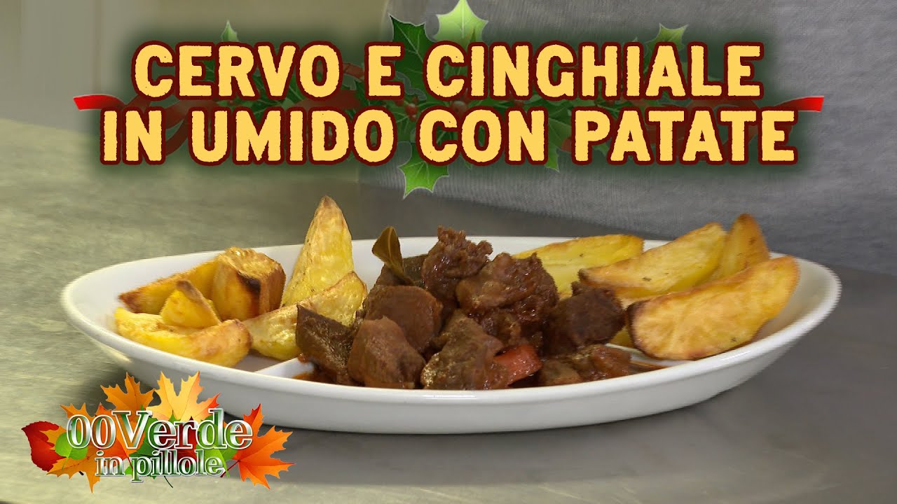 Cervo e cinghiale in umido con patate al forno - Ricetta da 00Verde