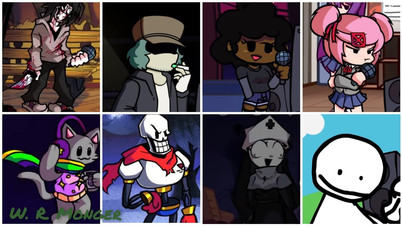 FNF Sleeping Tragedies - with Different Characters Sing It in Each Turn ! 🎵