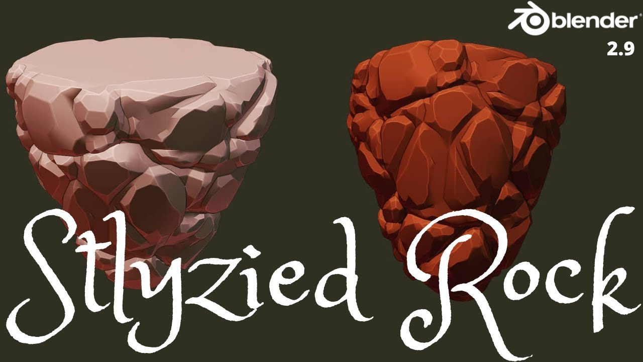 Blender Stylized Rock | without sculpting | ( Blender Tutorial ) #stylizedrocks