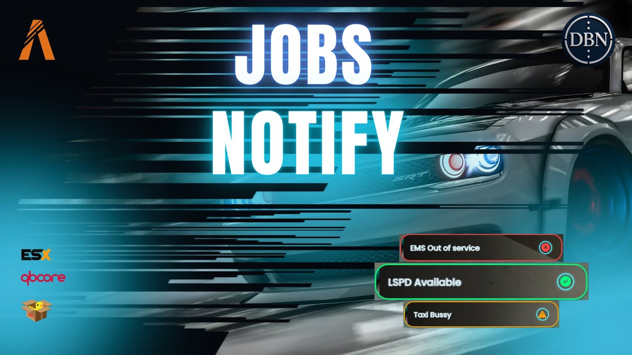 (FiveM script) JOBS NOTIFY [ESX/QB/QBOX]