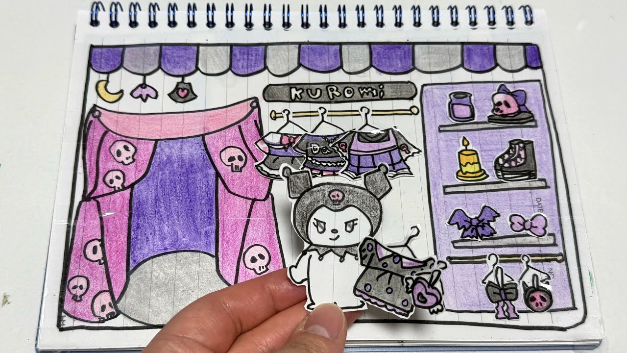 ⛄️Paperdiy⛄️ 쿠로미의 고스룩 옷가게 Kuromi's Gothic Outfit Shop 종이놀이