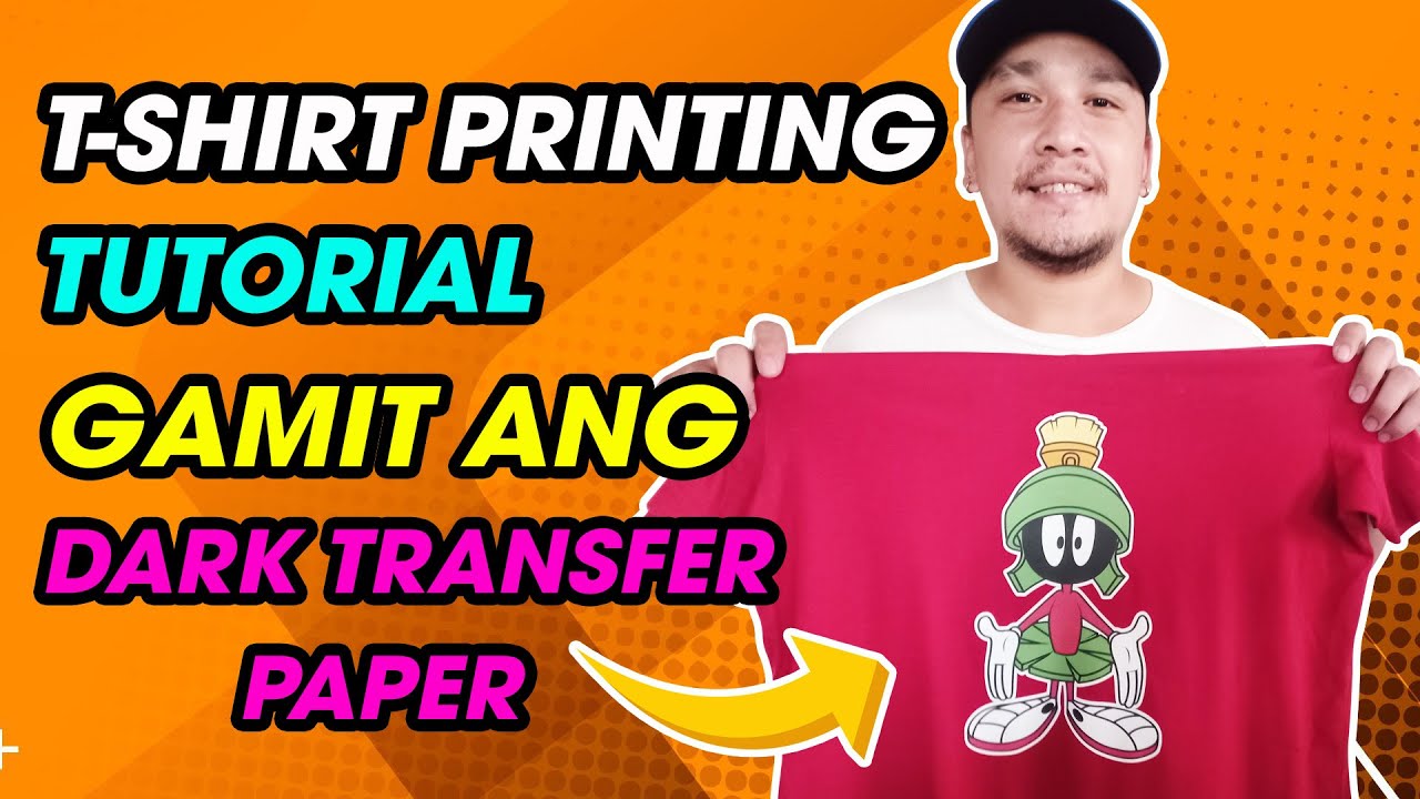T-SHIRT PRINTING TUTORIAL GAMIT ANG DARK TRANSFER PAPER | BOGS TV