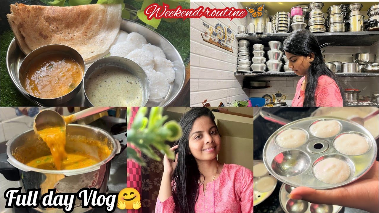 Vlog#2 💃My Weekend Routine🤩|What I cook in a day👩‍🍳Full day Routine #dailyroutine #bhavanivlogs
