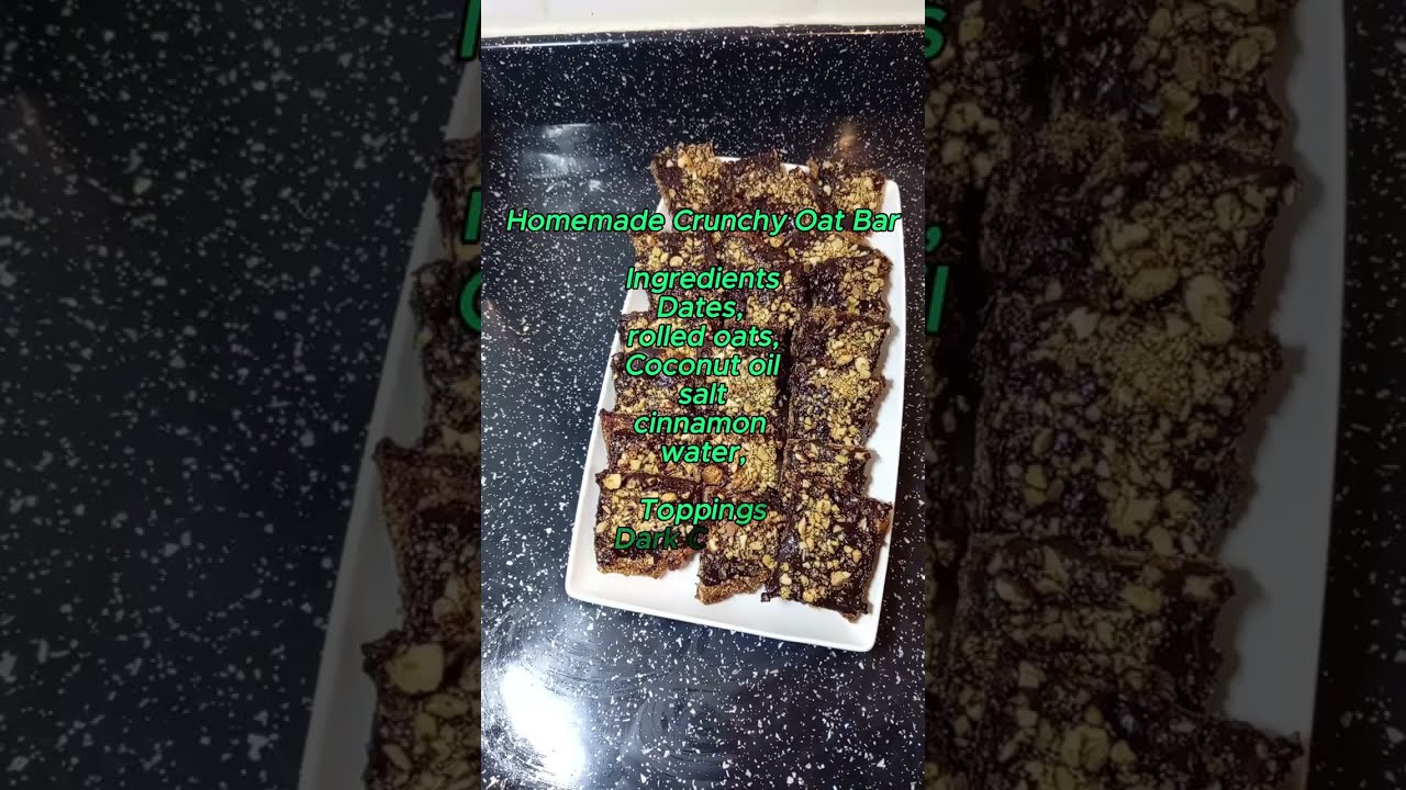 Homemade Baked Crispy Crunchy Oatmeal Bar Recipe | Healthy Homemade Oatmeal Protein Bars