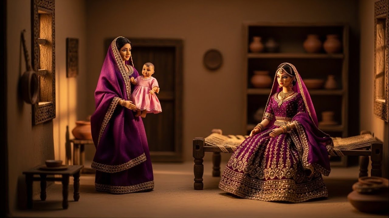 Miniature Doll gets pregnant | miniature Doll wedding | Village Style Story 🌸|Pakistan style village