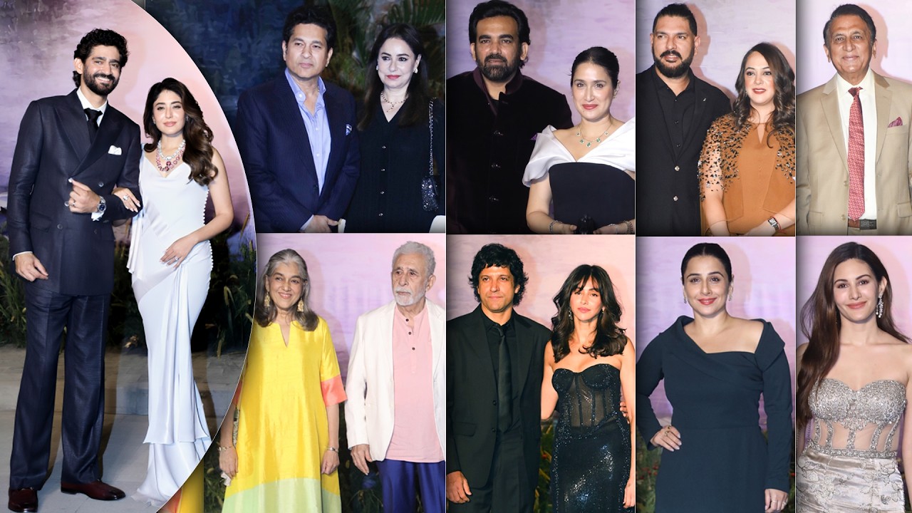 Gaurav Kapur-Kritika Kamra Reception: Sachin Tendulkar, Yuvraj, Sunil G, Farhan, Zaheer, Vidya, Anya