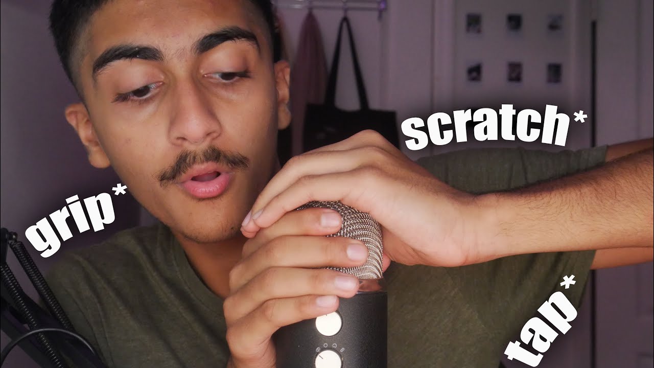 asmr | fast and aggressive mic scratching + mic gripping + mic tapping