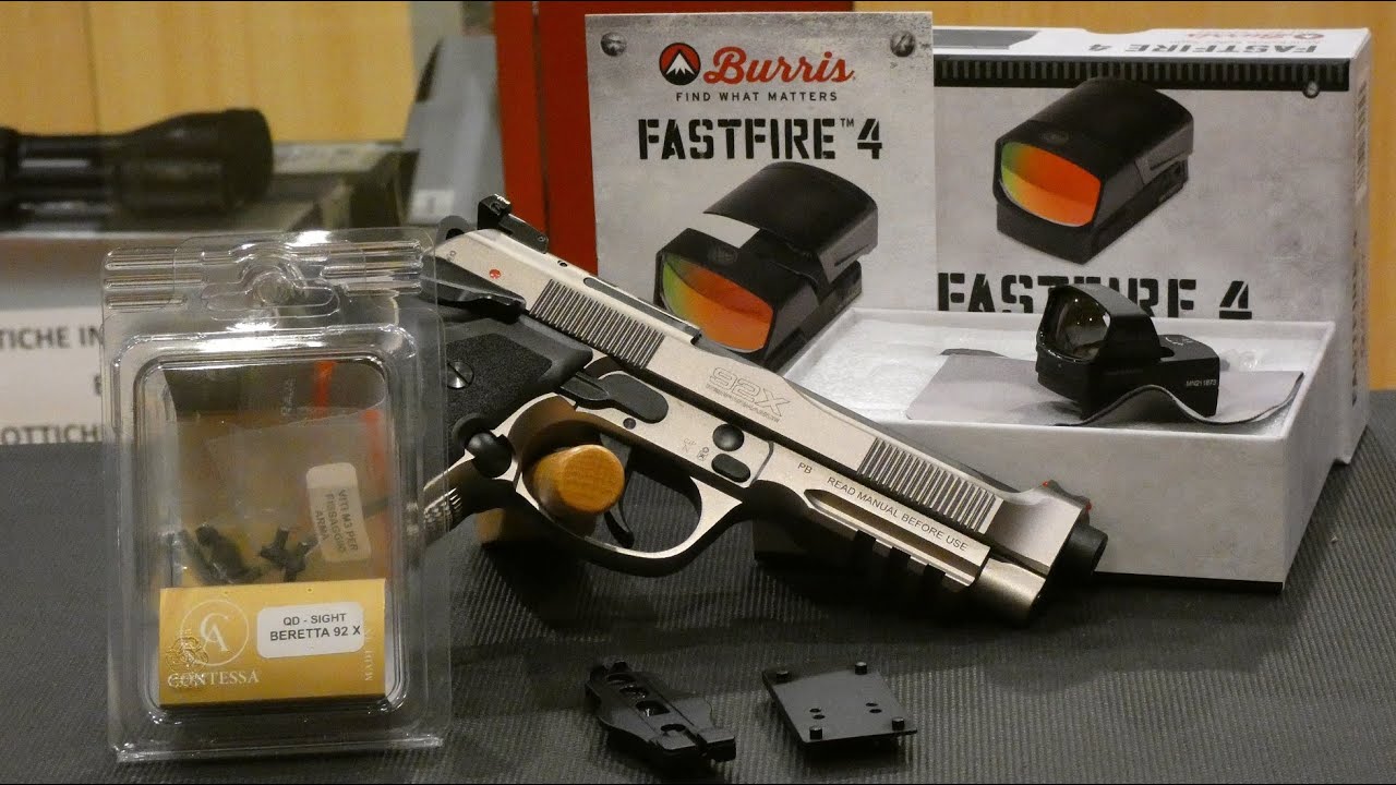 Test New Contessa QD Detachable Mount for Semiautomatic Pistols - Beretta 92X - Burris FastFire 4