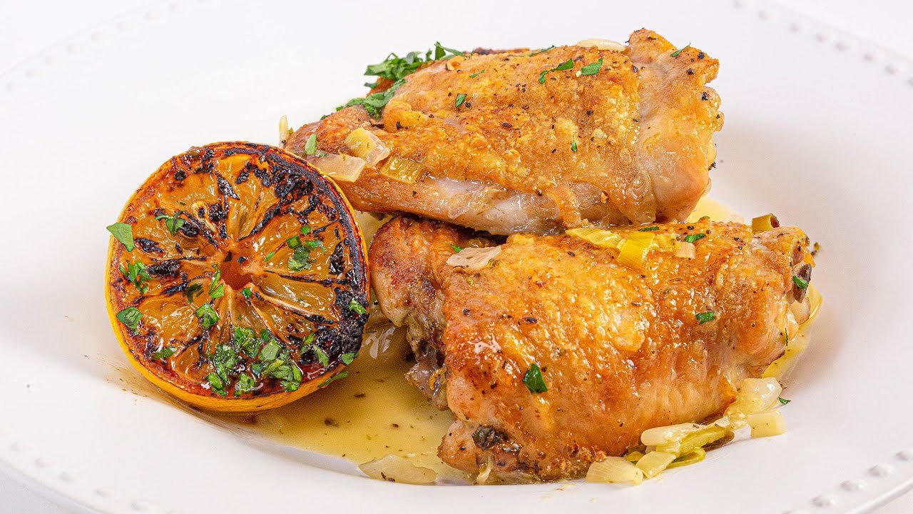 How To Make Lemon Chicken Thighs With Fennel & Leeks By Chef Andrew Zimmern