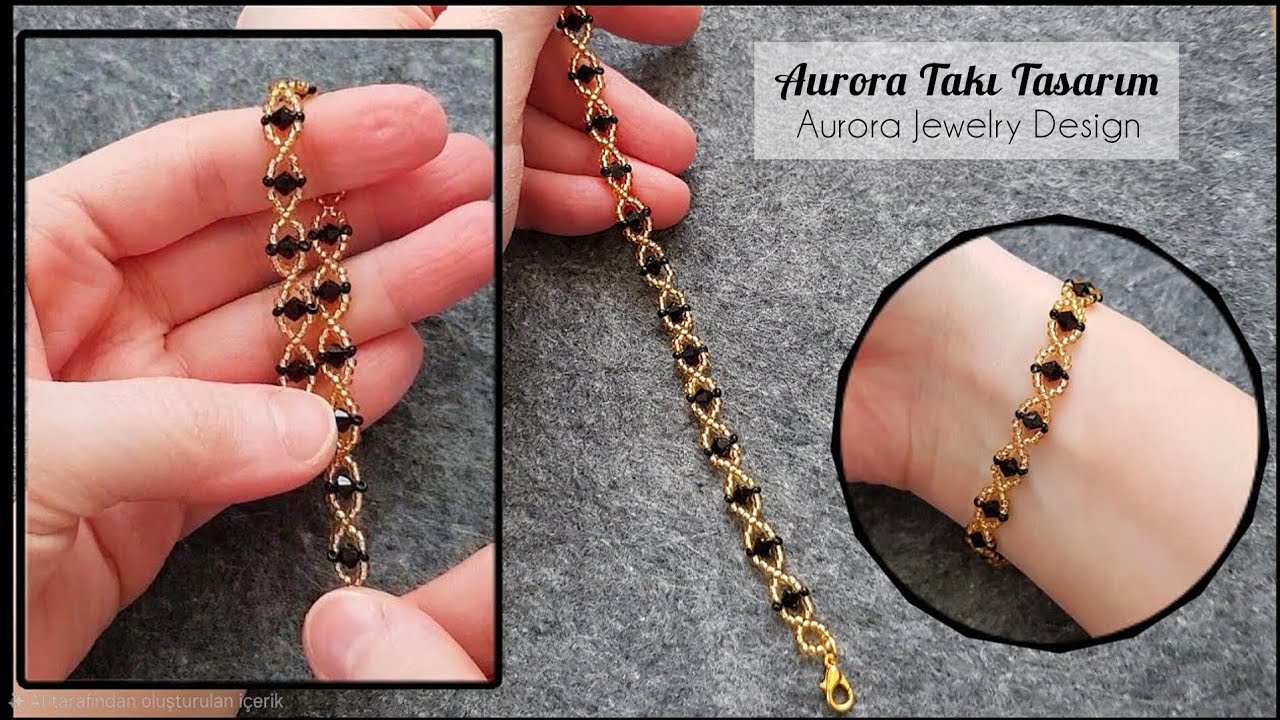 Su dalgası kristal bileklik yapımı. Water wave crystal bracelet making. Beads jewelry tutorial.