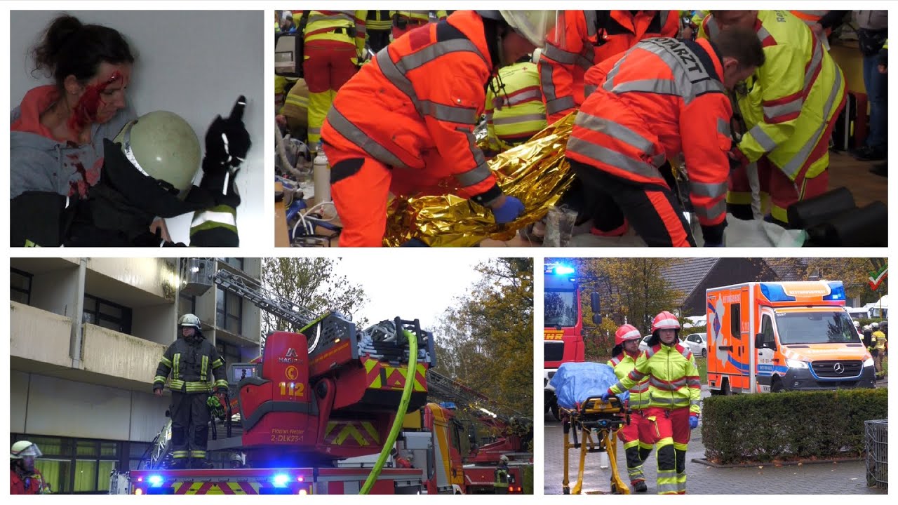 2023 11 04 - MAnV 10 - Großübung von Feuerwehr und Rettungsdienst im BBW Ev. Stiftung Volmarstein