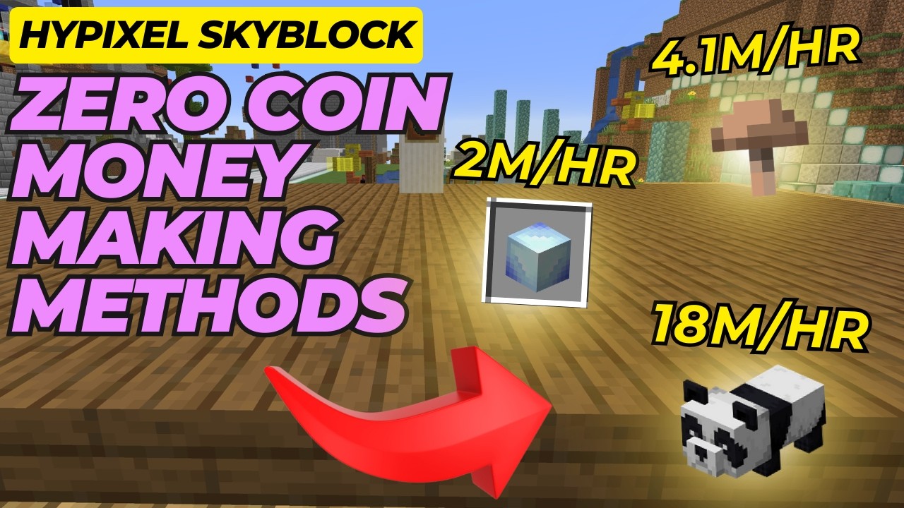 0 Coins to MILLONS ! Best FREE Money Making Methods Hypixel Skyblock