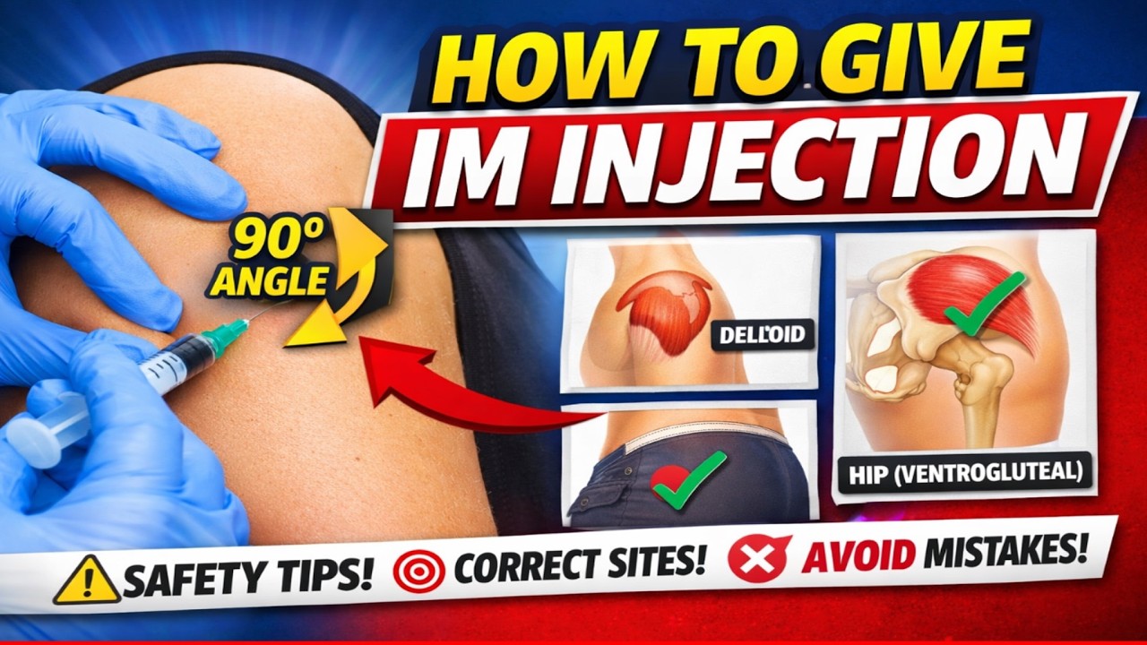 How to Give IM Injection Correctly 💉 | Step-by-Step Guide for Beginners (Safe & Easy)