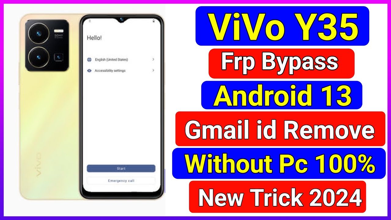 Vivo Y35 FRP Bypass Android 13 | Vivo Y35 Google Account Lock Bypass TalBack Not Working Without Pc