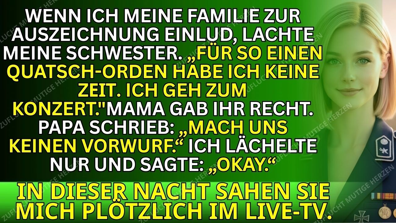 Schwester spottet über meine Auszeichnung: „Kriegen jetzt sogar niedere Soldaten Preise?“